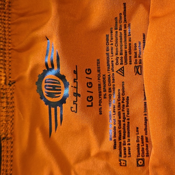 MAD Engine Orange Pumpkin Face Costume Shorts Sz L - Picture 3 of 3